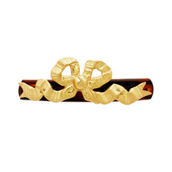 Miriam Haskell Gold Baroque Bow Barrette - Somptuaire